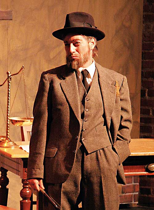 Lisa Wolpe as Shylock in "The Merchant of Venice" in 2005. (Photo by Steve Koeppe)