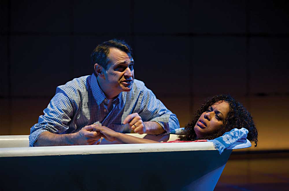 Matthew Boston and Liza Colon-Zayás in Water by the Spoonful at Hartford Stage.