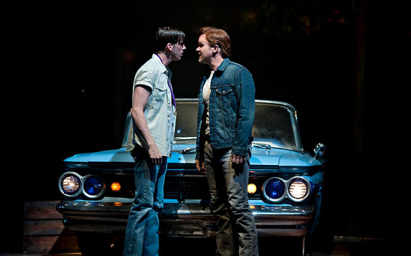Peter Albrink and Travis Smith in the Alliance production (photo by Greg Mooney)