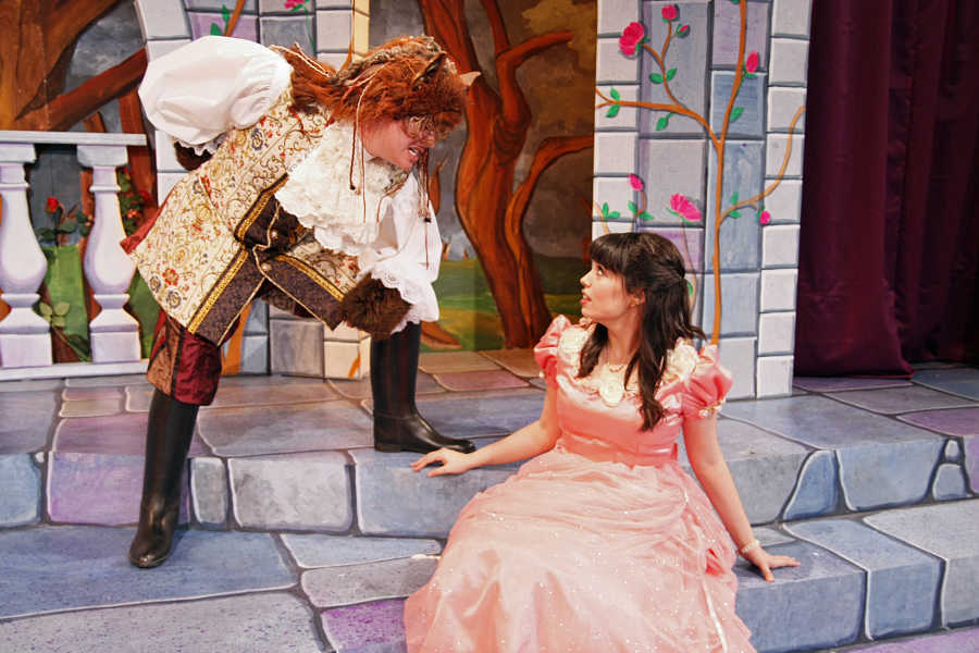 Matthew Stepanek and Kate Dressler in "Beauty and the Beast" at Theatre Britain. (Photo by Steve Freedman)