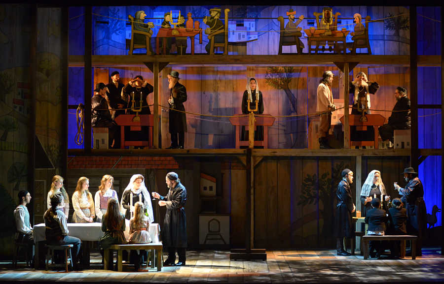 A scene from the current production of "Fiddler on the Roof," directed by Marcia Milgrim Dodge. (Photo by Alicia Donelan)