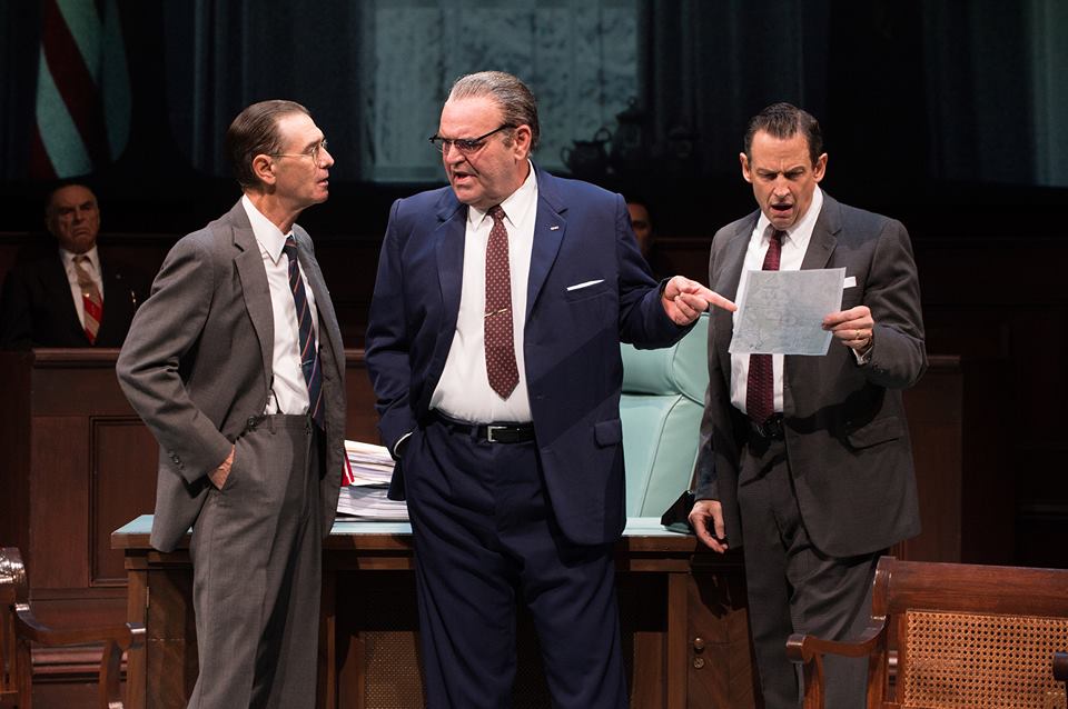 Mark Murphey, Jack Willis and Peter Frechette in "The Great Society" at Seattle Repertory Theatre. (Photo by Chris Bennion)