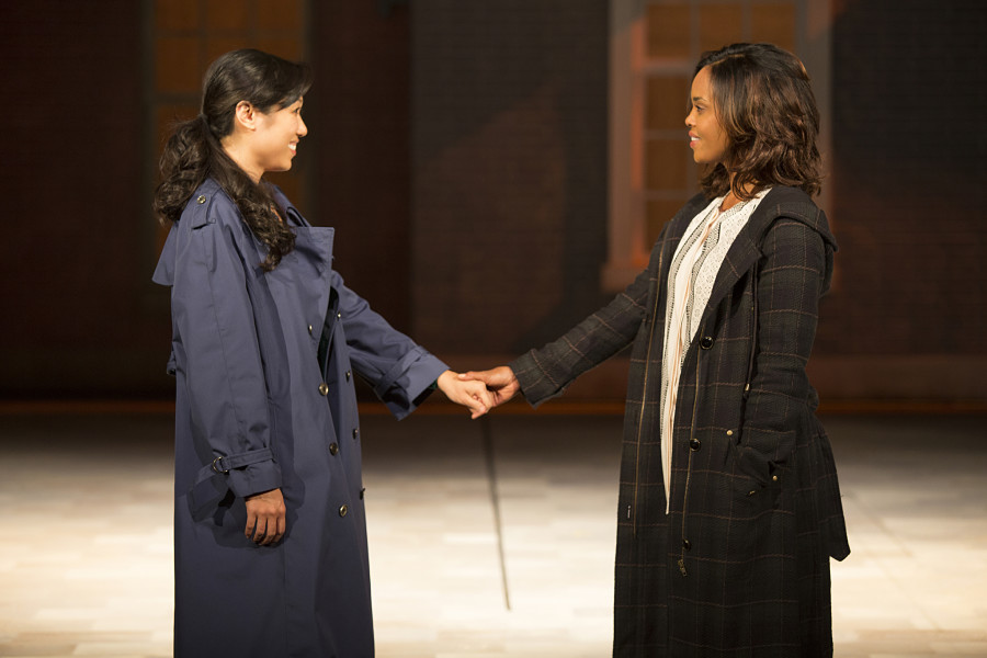 Angela Lin and Sharon Leal in love Diana Son's "Stop Kiss" at the Pasadena Playhouse. (Photo by Jim Cox)
