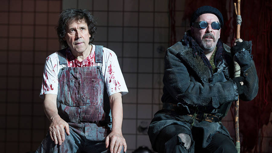 Stephen Rea and Lloyd Hutchinson in "A Particle of Dread (Oedipus Variations)." (Photo by Matthew Murphy)
