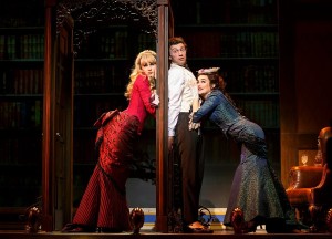 Lisa O'Hare, Bryce Pinkham and Lauren Worsham in the Broadway production of "A Gentleman's Guide to Love and Murder."