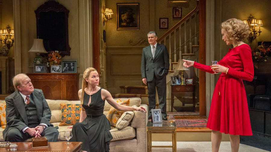 John Aylward, Kristen Bush, Kevin O'Rourke and Jan Maxwell in "The City of Conversation" at Lincoln Center Theater in 2014; it will come "home" to its D.C. setting in the coming Arena season. (Photo by Stephanie Berger)