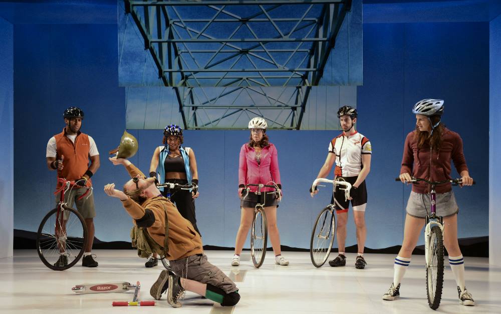 "Bike America" at the Alliance Theatre. (Photo by Greg Mooney