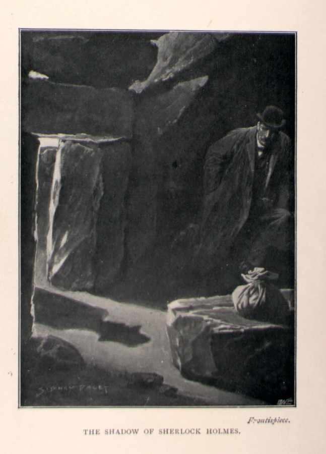 Frontispiece of the original 1902 edition of "The Hound of the Baskervilles."