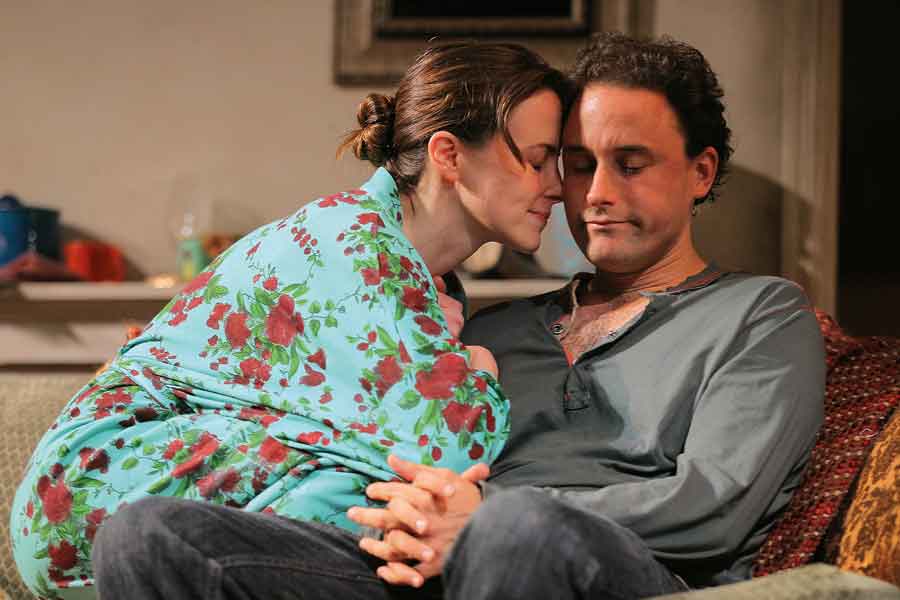 Maria Dizzia and Greg Keller in "Belleville" at Yale Repertory Theatre. (Photo by Joan Marcus)