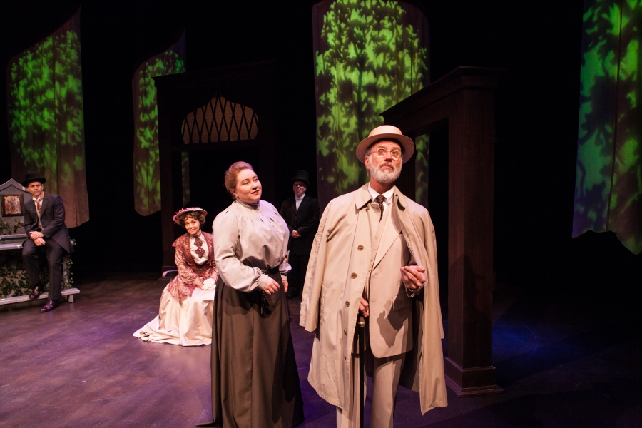 "The Cherry Orchard" by Chekov, at Greenbrier Valley Theatre in 2014. Pictured: Joe Murray, Desiree Baxter, Courtney Susman, Kermit Medkser, and Kenneth Noel Mitchell. (Photo  by 84 Agency, courtesy Greenbrier Valley Theatre.) 