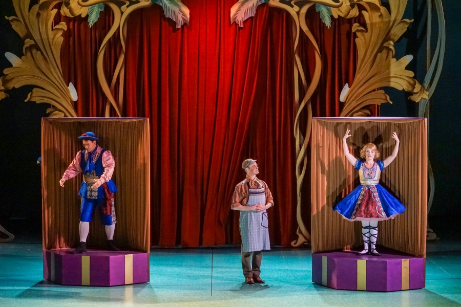"Chitty Chitty Bang Bang" at Seattle Children's Theatre in 2015. Pictured: Dane Stokinger, Greg McCormick Allen, and Emily Cawley. (Photo by Alabasto Photography)