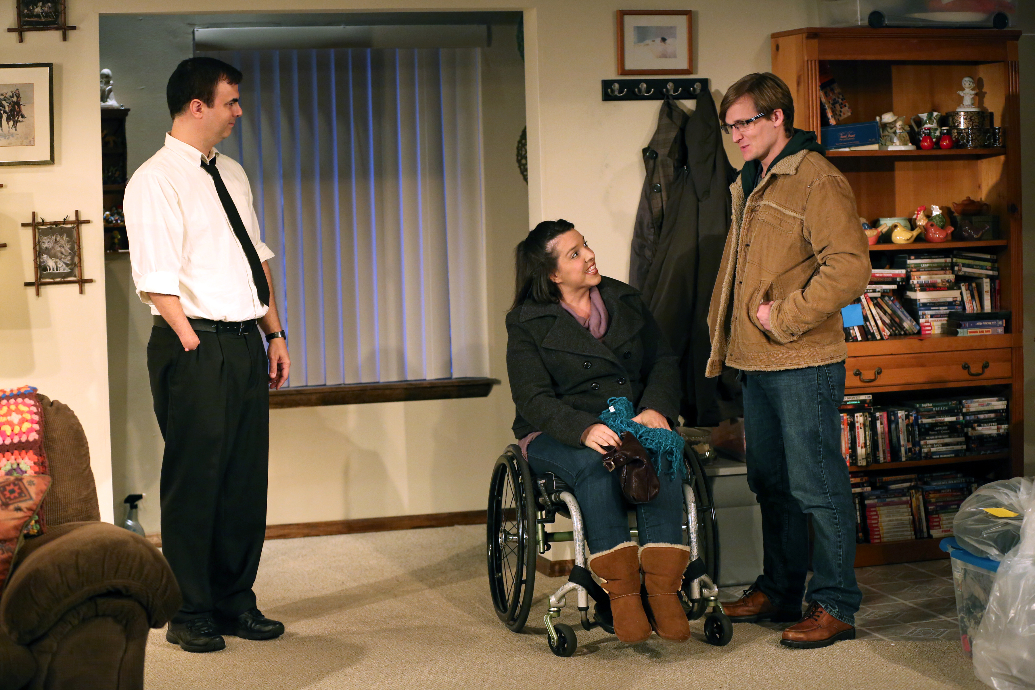 David Harrell, Jamie Petrone, and John McGinty in "The Healing." (Photo by Carol Rosegg)