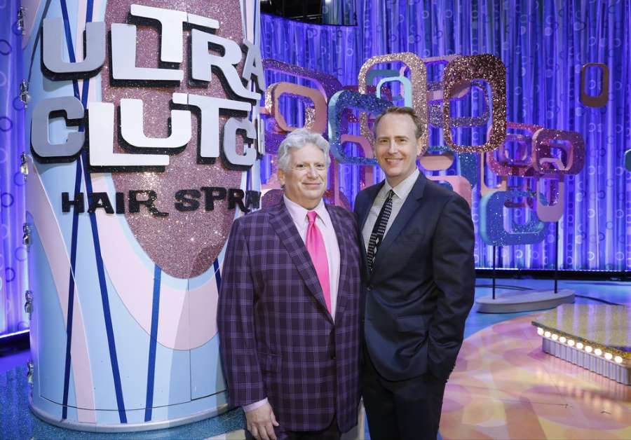 Harvey Fierstein and Robert Greenblatt on the set of "Hairspray Live!" (Photo by Trae Patton/NBC)