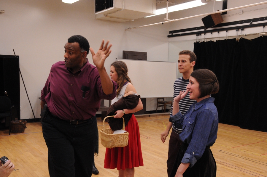 James Randolph leading a rehearsal for "Into The Woods" at New World School of the Arts.