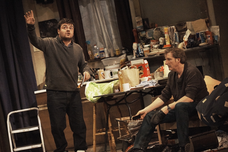Laurence Kinlan andAdrian Dunbar in "The Night Alive" by Conor McPherson as part of Dublin Theatre Festival 2015 