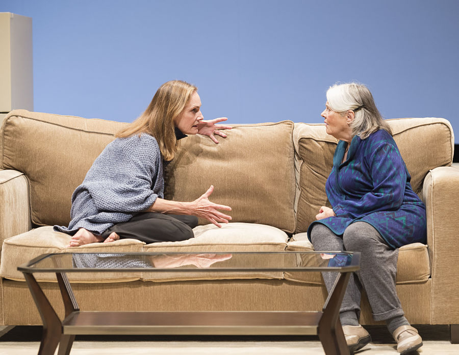 Lisa Emery and Lois Smith in "Marjorie Prime" at the Mark Taper Forum. (Photo by Craig Schwartz)