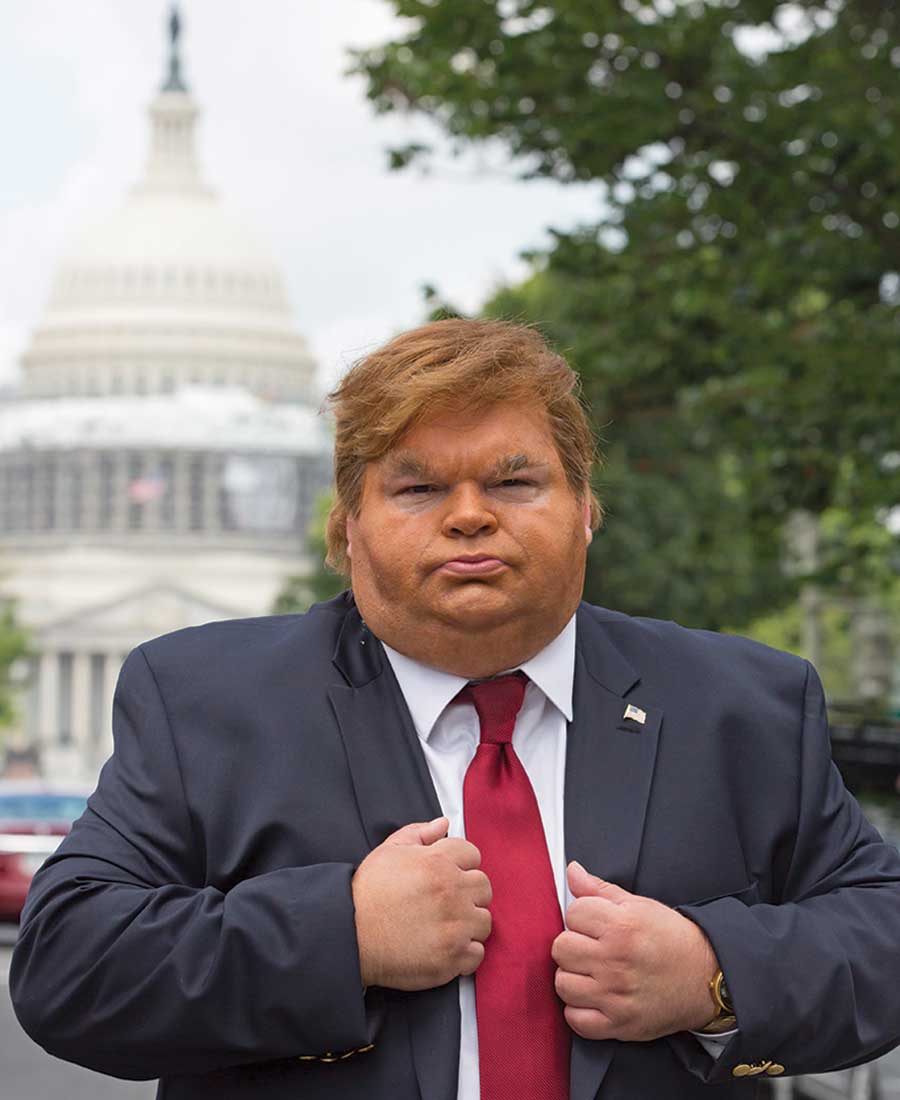 Mike Daisey as Donald Trump. (Photo by T Charles Erickson)