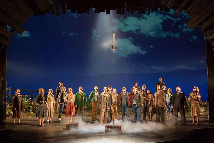 The cast of "October Sky" at the Old Globe. (Photo by Jim Cox)