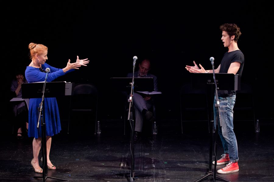 TK and TK in a reading of John Patrick Shanley's "The Portuguese Kid" as part of New York Stage and Film and Vassar's Powerhouse Theater. (Photo by Buck Lewis)