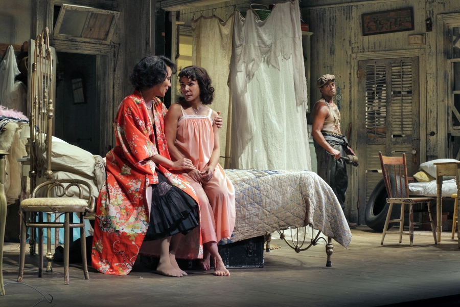 Nicole Ari Parker, Daphne Rubin-Vega, and Blair Underwood in "A Streetcar Named Desire" on Broadway in 2012.