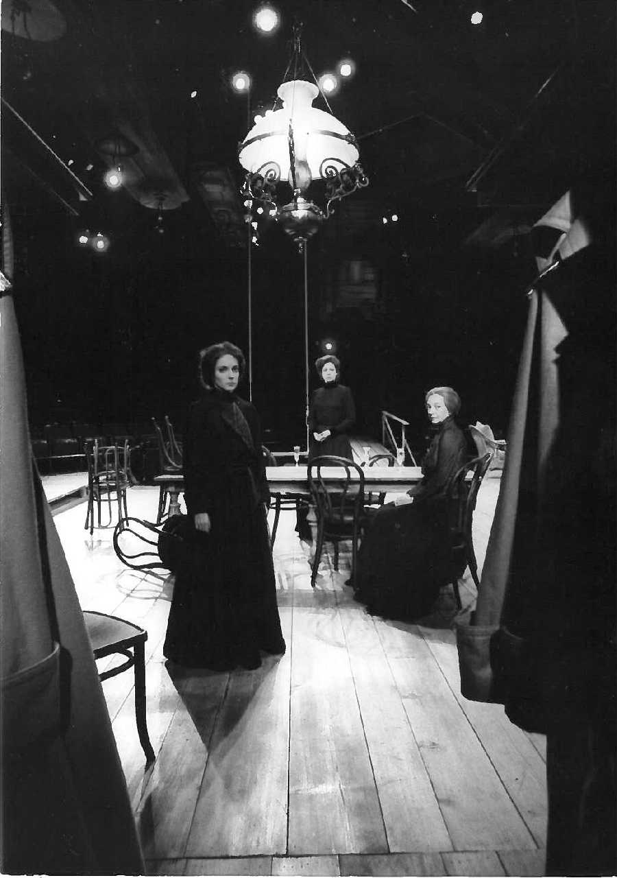 Christina Moore, Randy Danson, and Halo Wines in "The Three Sisters" at Arena Stage in 1983. (Photo by Joan Marcus)