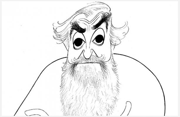  Al Hirschfeld Self-Portrait, 1985. Ink on board. Melvin R. Seiden Collection of Drawings by Al Hirschfeld, Harvard Theatre Collection, Houghton Library, Harvard University. © The Al Hirschfeld Foundation