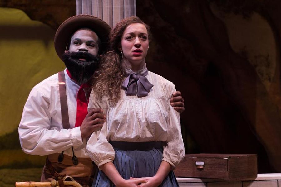 Brandon Green and Shawna M. James in Company One Theatre and ArtsEmerson's production of “An Octoroon." (Photo by Paul Fox)