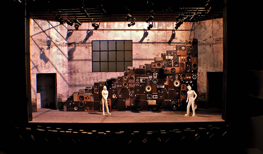 Lee Savage's scenic design for "The Realness" at Merrimack Repertory Theatre. 