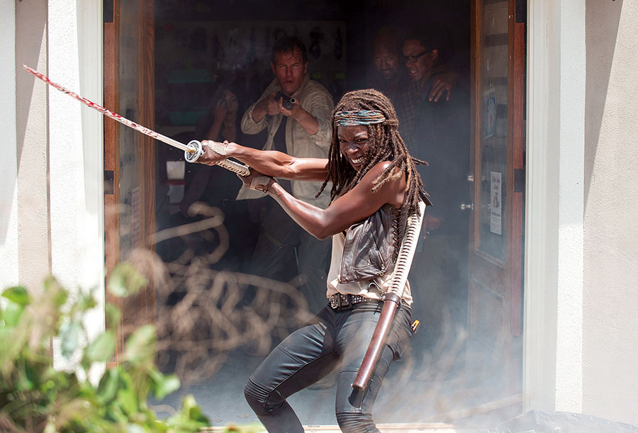 Danai Gurira as Michonne in AMC’s “The Walking Dead.