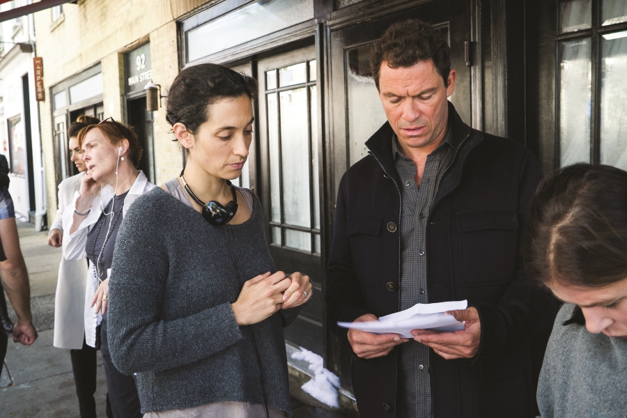 Sarah Treem with Dominc West on the set of "The Affair." (Photo by Mark Schafer/Showtime)