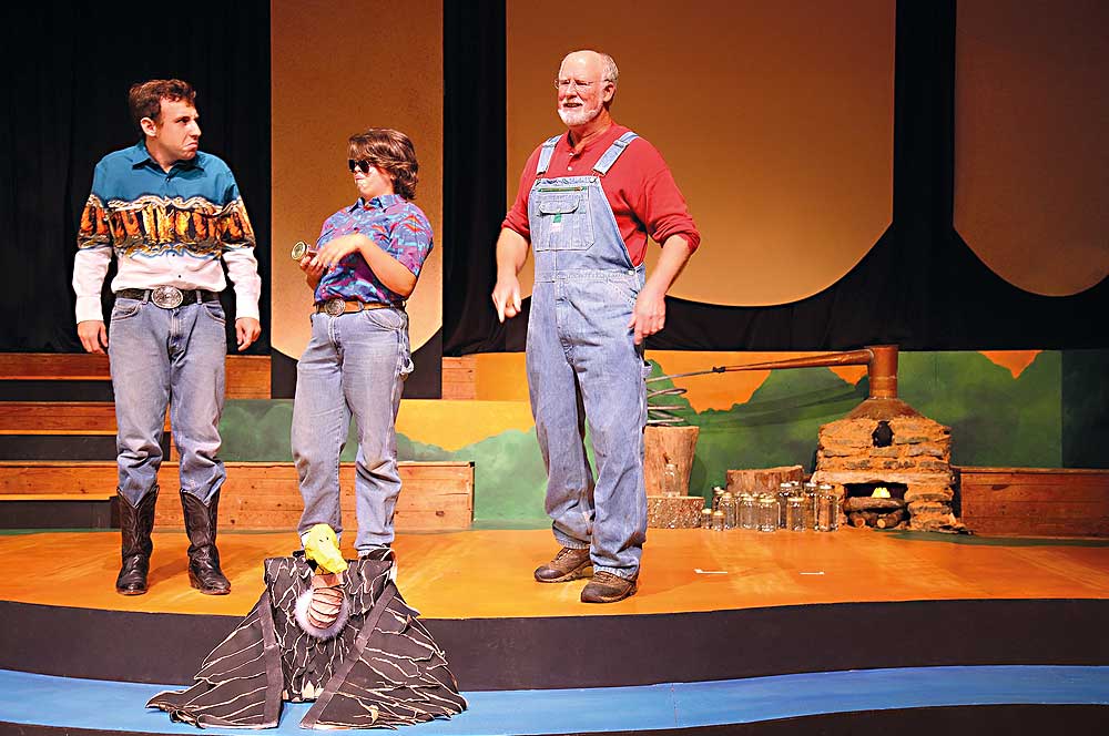 Jared Rogers-Martin, Janie Goss and Paul Brown in the 2012 version of "Didja Hear?" (Photo by David Greear/Silver Image Studios)
