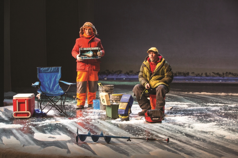 Mark Rylance and Jim Lichtscheidl in "Nice Fish" at the Guthrie Theater in Minneapolis in 2013. (Photo by Richard Termine)