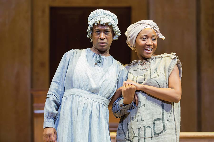 Erika Rose and Shannon Dorsey in "An ­Octoroon" at D.C.’s Woolly Mammoth Theatre Company. (Photo by Scott Suchman)
