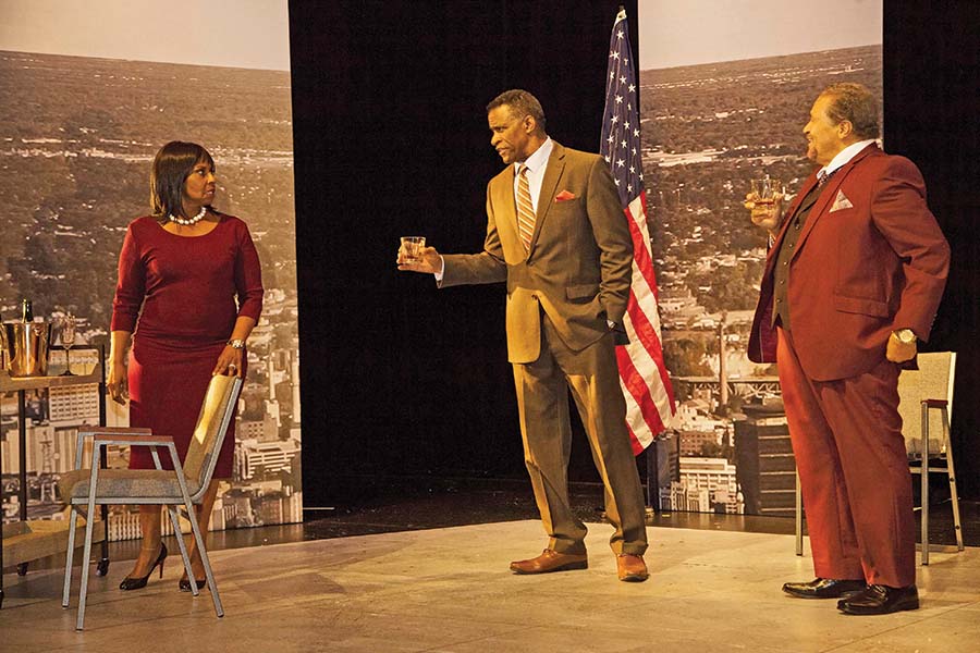Pauletta Washington, Jerome Preston Bates, and Count Stovall in the Billie’s staging of "Autumn." (Photo by Hollis King) 