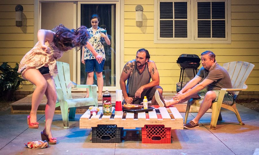 Laura Friedmann, Kristin Witterschein, Joshua Mark Sienkiewicz, and Mike Harkins in "Detroit" at New Orleans's Southern Rep Theatre in 2015. (Photo by John B. Barrois)
