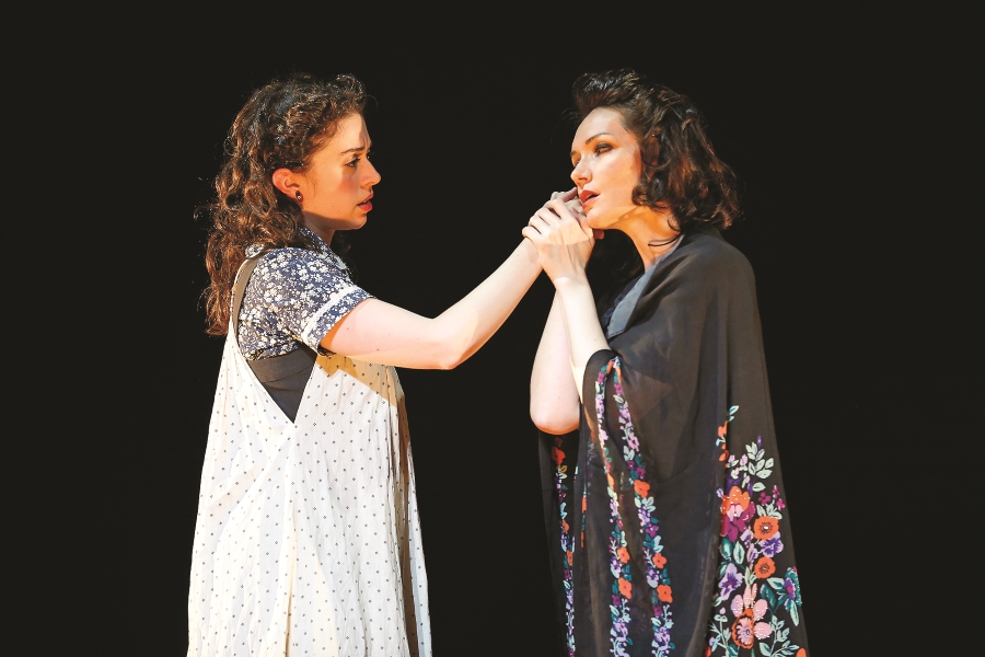 Adina Verson and Katrina Lenk in the Yale Rep and La Jolla staging of Indecent. (Photo by Carol Rosegg)