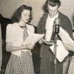 Students participating in a live national radio broadcast on the NBC Red Network on June 7, 1941, closing the National Thespian Dramatic Honor Society for High Schools’s first National High School Drama Conference at Indiana University. (Courtesy of the Educational Theatre Association)