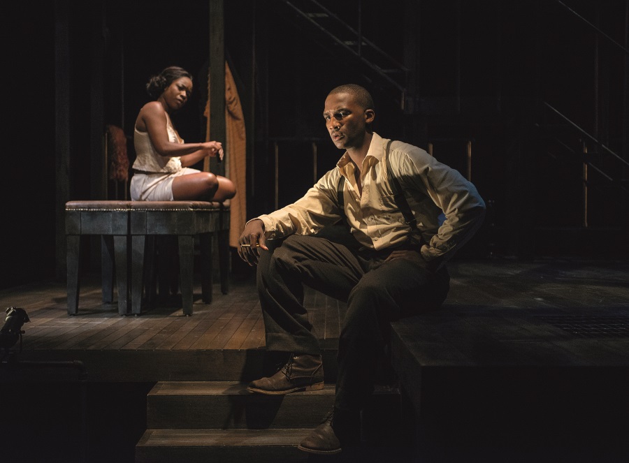 Tracy N. Bonner and Jerrod Haynes in "Native Son" at Court Theatre in Chicago. (Photo by Michael Brosilow)