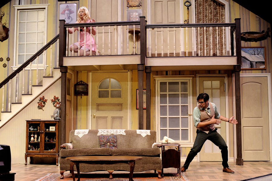 Karin Hendricks and George Walker in PCPA's production of "Noises Off." (Photo by  Luis Escobar)