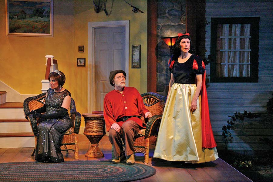Laurie McCants, James Goode, and Elizabeth Dowd in "Vanya and Sonia and Masha and Spike" at Pennsylvania's Bloomsburg Theatre Ensemble in 2015. (Photo by Bob Rush)