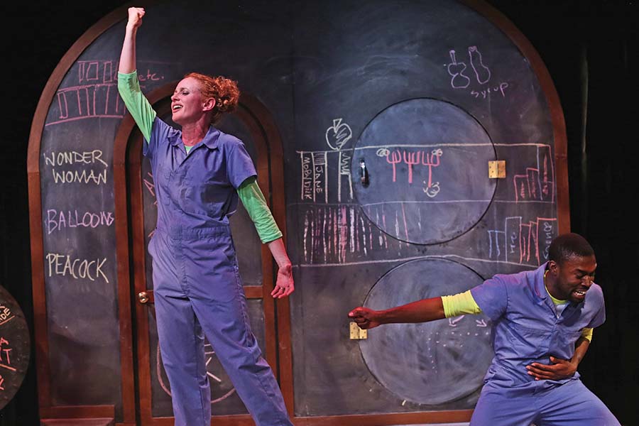 Caitlin Wise and Tosin Morohunfola in "Pants on Fire: A Totally Made Up Musical for Kids" at at Colorado's Creede Repertory Theatre in 2015. (Photo by John Gary Brown)