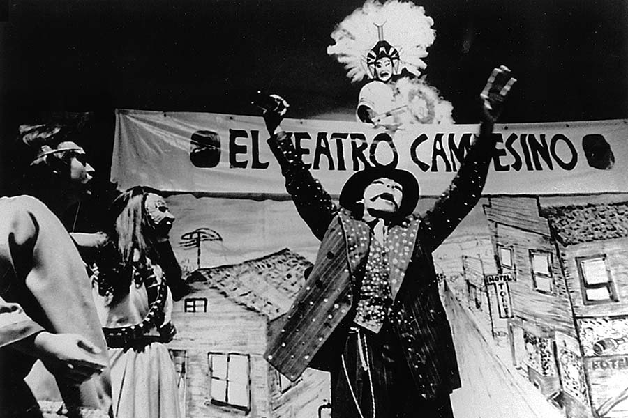 The cast of El Teatro Campesino's "Bernabé," a mito by Luis Valdez, in 1970.