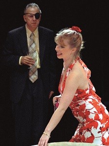 Terence Booth and Alison Pargeter in 'Sugar Daddies' in Scarborough, in 2003. (Photo by Tony Bartholomew)