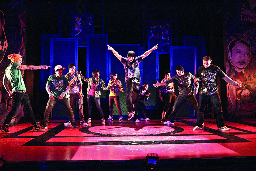 Krunk Fu Battle Battle, a musical by Qui Nguyen, Beau Sia and Marc Macalintal, directed by Tim Dang. It premiered in 2011. (Photo by Michael Lamont)