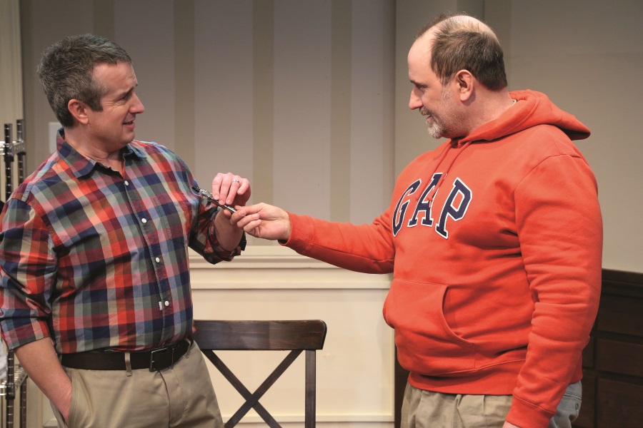 Grant Shaud and Scott Sowers in "Winners" at Ensemble Studio Theatre in 2015. (Photo by Gerry Goldstein)