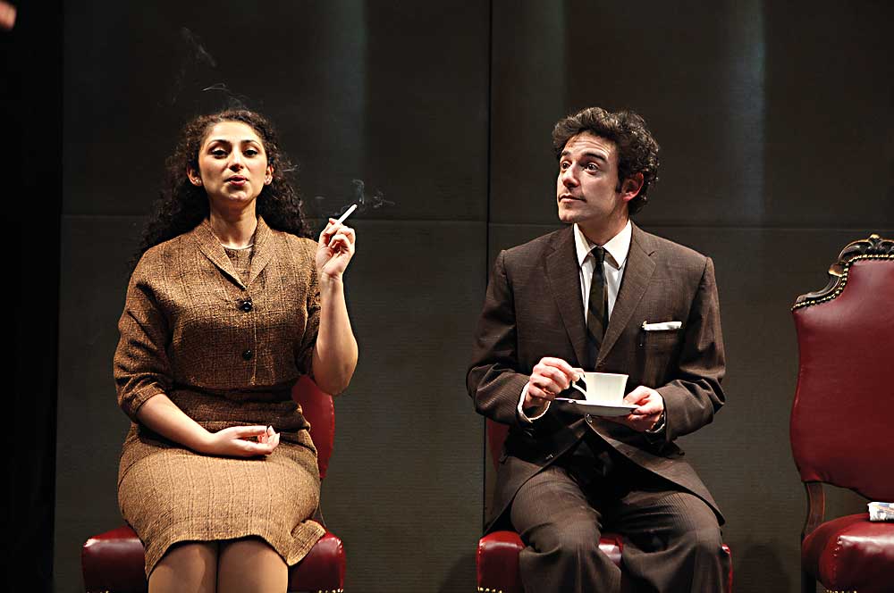 Rasha Zamamiri and Hadi Tabbal in "The Hour of Feeling" at Actors Theatre of Louisville in 2012. (Photo by Alan Simon)