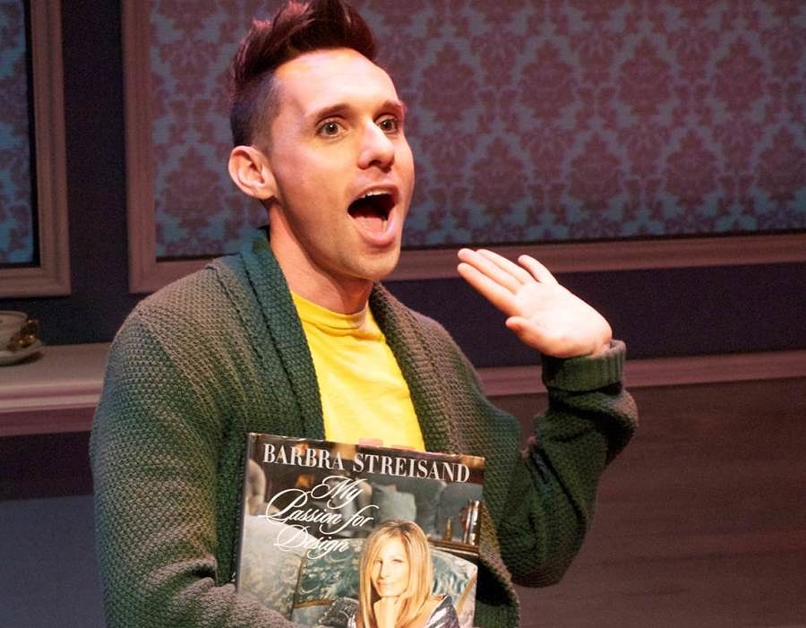 Nick Cearley in "Buyer and Cellar" at B Street Theatre in Sacramento, Calif. (Photo by Lynnae Vana)