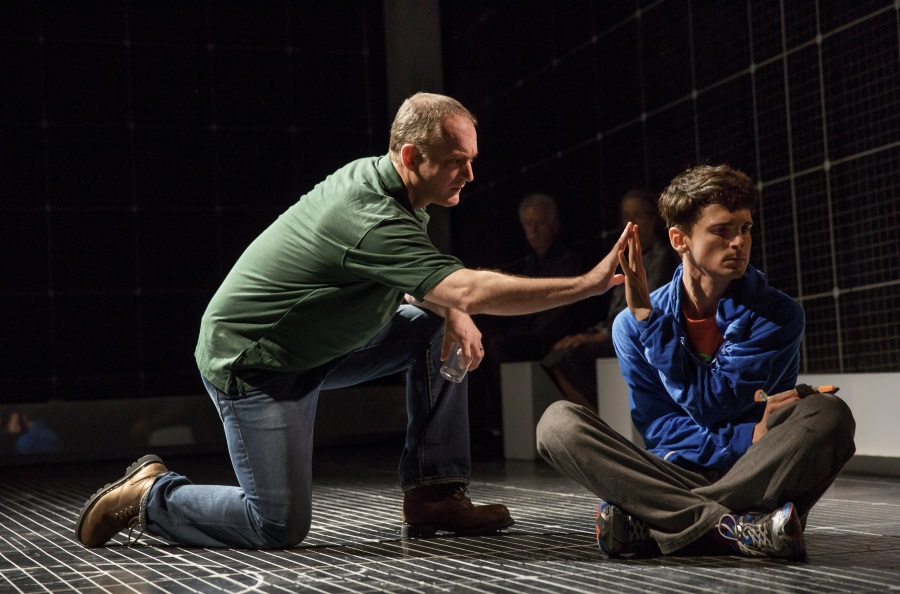 "The Curious Incident of the Dog in the Night-Time" featuring Andrew Long and Tyler Lea. (Photo by Joan Marcus)