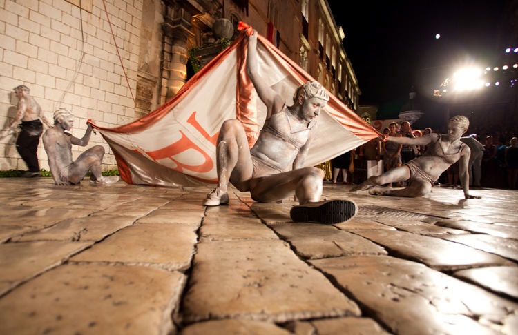 Street performance at the Dubrovnik Festival in 2014.