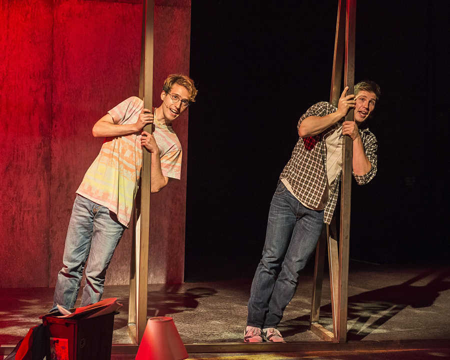 Ryder Bach and Curt Hansen in "Girlfriend" at the Kirk Douglas Theatre. (Photo by Craig Schwartz)